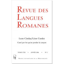 Revue des Langues Romanes Tome 120 n° 2