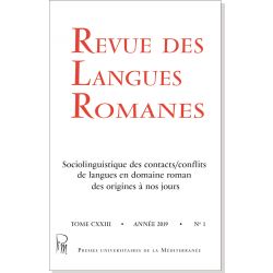 Revue des Langues Romanes Tome 123 n° 1