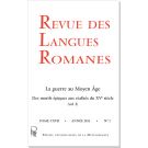 Revue des Langues Romanes Tome 117 n° 2